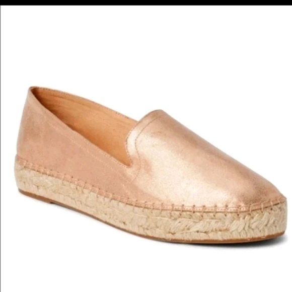 Women's Metallic Espadrille Loafers - Picture 1 of 7